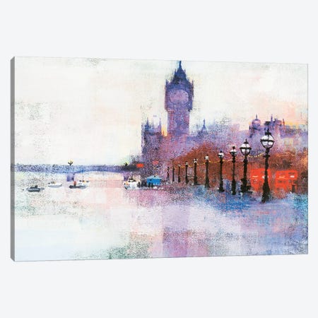 Westminster Pier Canvas Print #CRU91} by Colin Ruffell Canvas Print