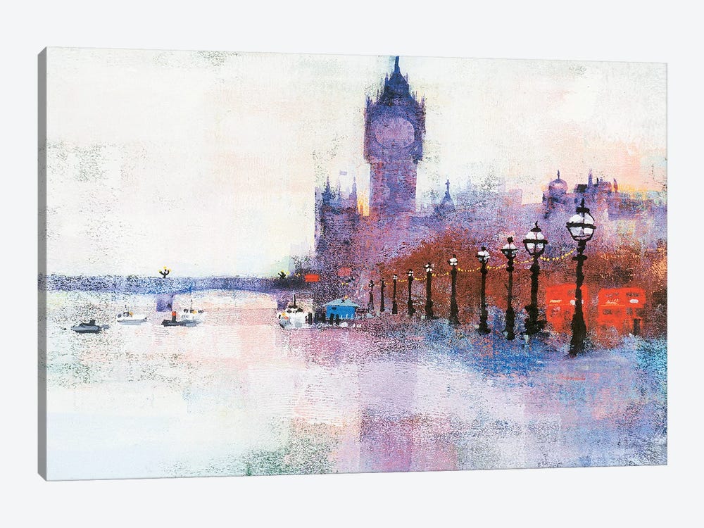Westminster Pier by Colin Ruffell 1-piece Canvas Wall Art