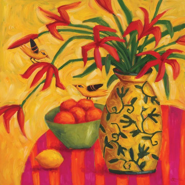 Contemporary Fine Art: Golden Songs by Cindy Revell