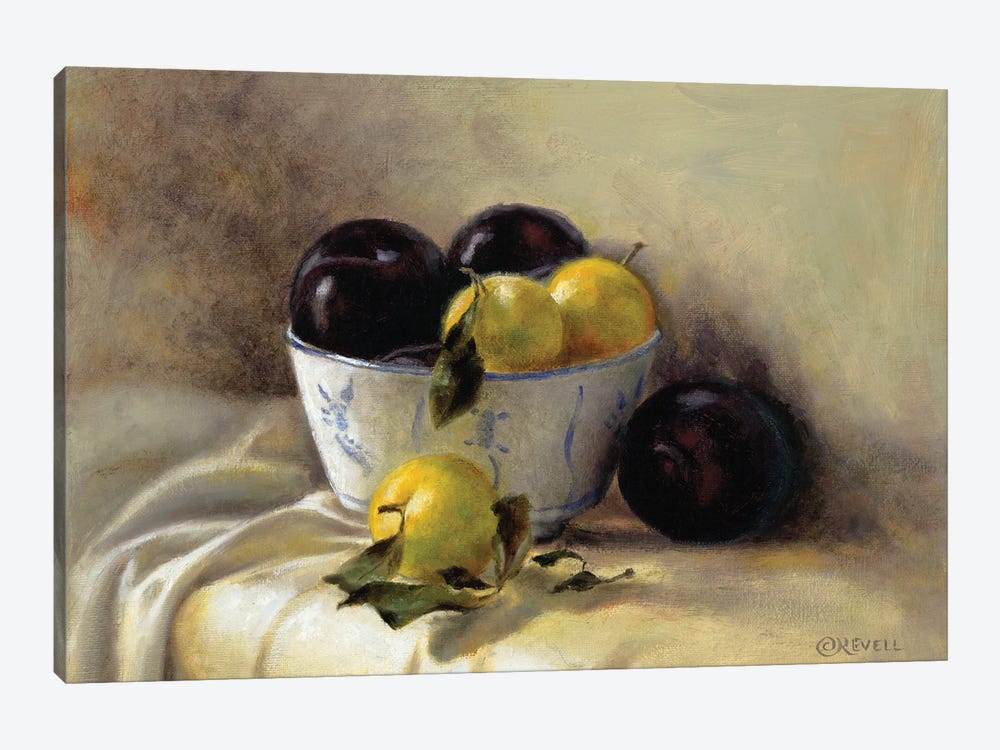 Black & Gold Plums by Cindy Revell 1-piece Canvas Print