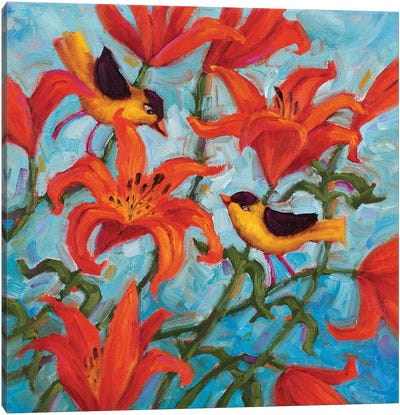 Western Lily Melodies Canvas Art Print - Cindy Revell