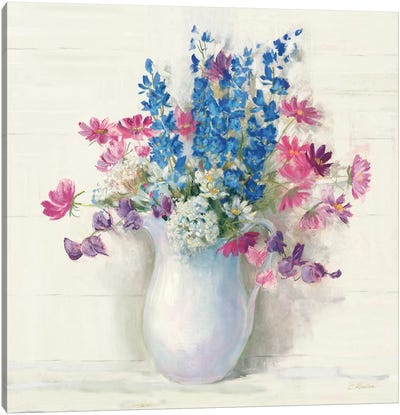 Ironstone Bouquet II Bright Canvas Art Print - Carol Rowan