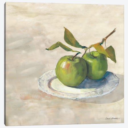 Green Apple I Neutral Canvas Print #CRW24} by Carol Rowan Art Print