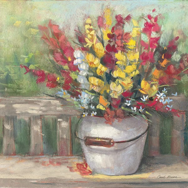 Contemporary Fine Art: Snapdragon Bouquet by Carol Rowan