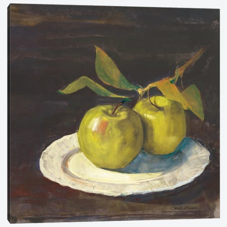 Green Apples I Canvas Print #CRW26} by Carol Rowan Canvas Print