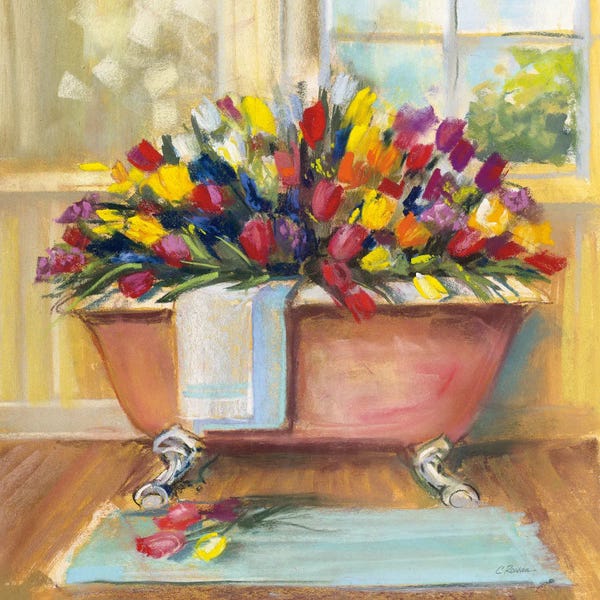 Tulips: Bathtub Bouquet II by Carol Rowan