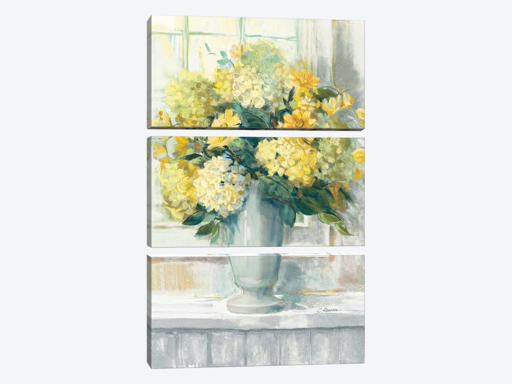 Endless Summer Bouquet II Yellow by Carol Rowan 3-piece Canvas Wall Art