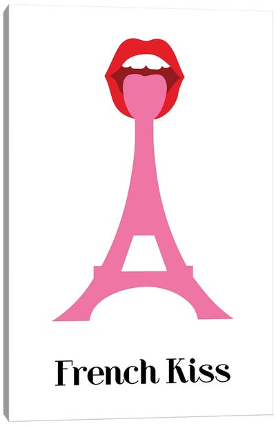 French Kiss Canvas Art Print - Atelier Posters