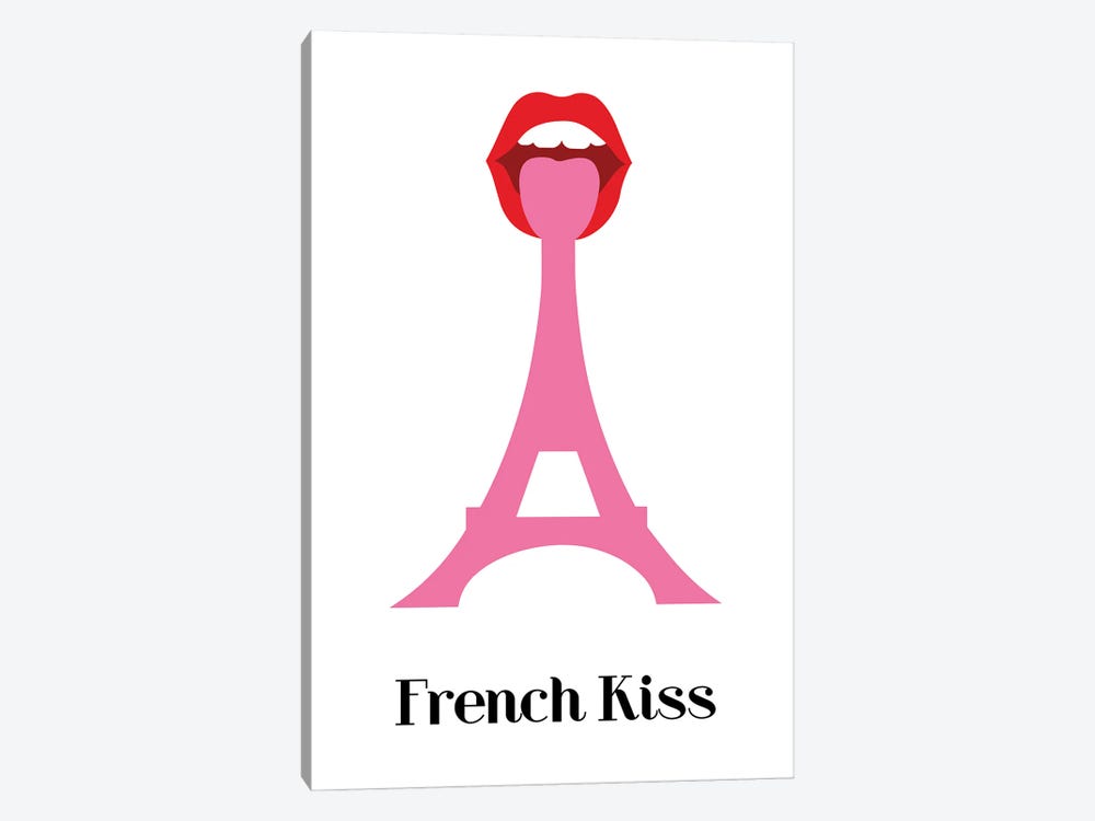 French Kiss by Atelier Posters 1-piece Canvas Art Print