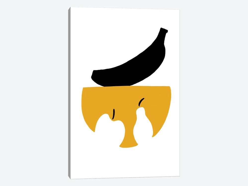 Still Life With Black Banana by Atelier Posters 1-piece Canvas Art Print