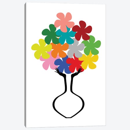 Holding Some Flowers Canvas Print #CSA49} by Atelier Posters Canvas Art Print
