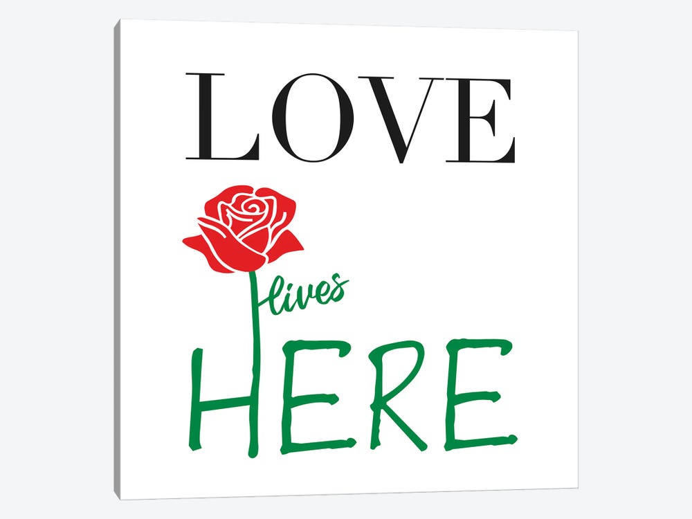 Love Lives Here by Atelier Posters 1-piece Canvas Art