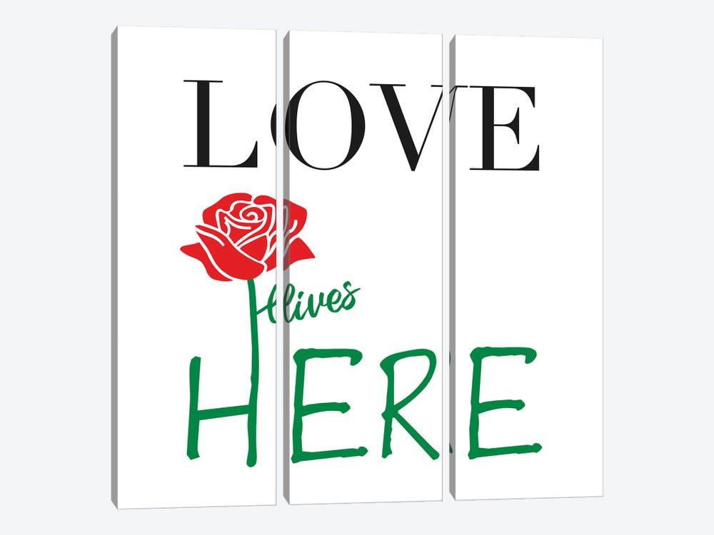 Love Lives Here by Atelier Posters 3-piece Canvas Wall Art