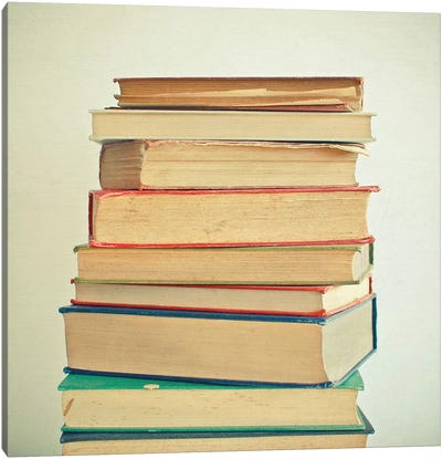 Stack of Books Canvas Art Print - Cassia Beck