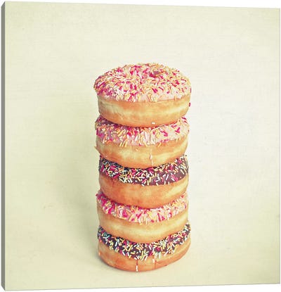 Stack of Donuts Canvas Art Print - Donut Art