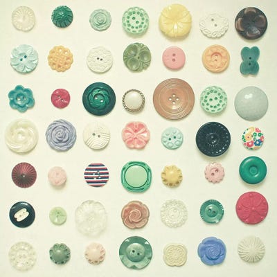 The Button Collection by Cassia Beck framed wall art