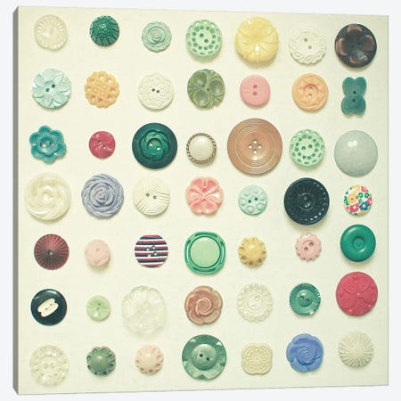 The Button Collection Canvas Print #CSB139} by Cassia Beck Canvas Artwork