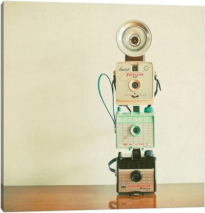 Tower of Cameras Canvas Art Print - Vintage Styled Photography