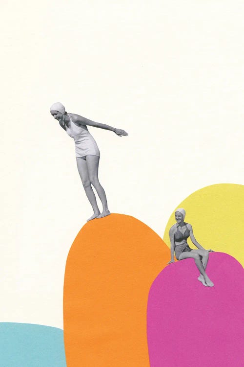 Cliff Diving by Cassia Beck wall art