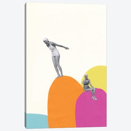 Cliff Diving Canvas Print #CSB155} by Cassia Beck Canvas Art Print