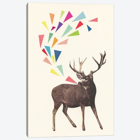 Singing Stag Canvas Print #CSB160} by Cassia Beck Art Print