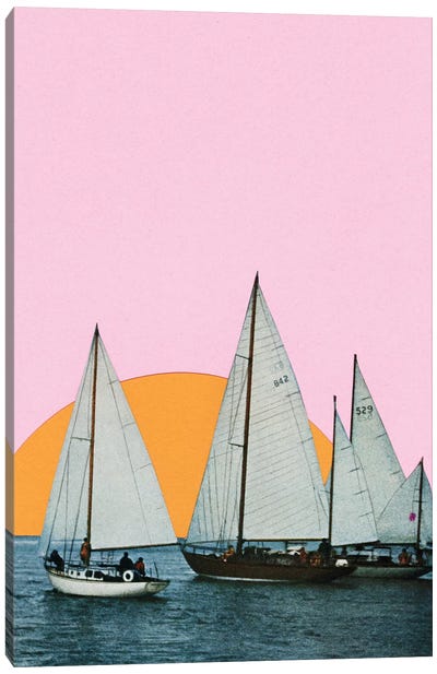 Into the Sunset Canvas Art Print - Cassia Beck