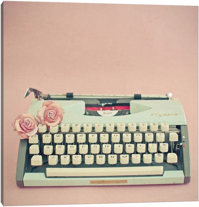 Love Letter Canvas Art Print - Typewriters
