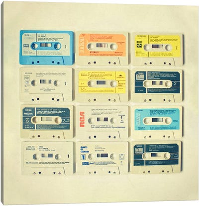 All Tomorrow's Parties Canvas Art Print - Cassette Tapes