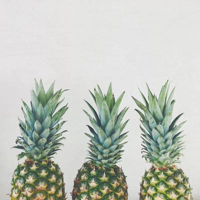 Pineapple Trio by Cassia Beck framed canvas print