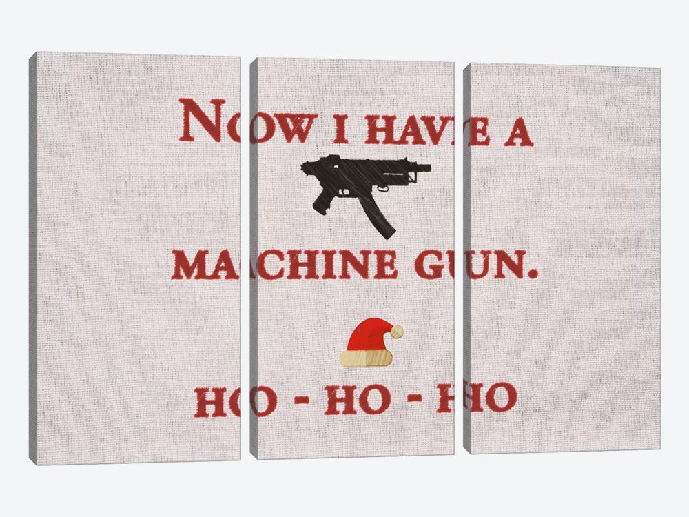 Now I Have A Machine Gun by 5by5collective 3-piece Canvas Wall Art