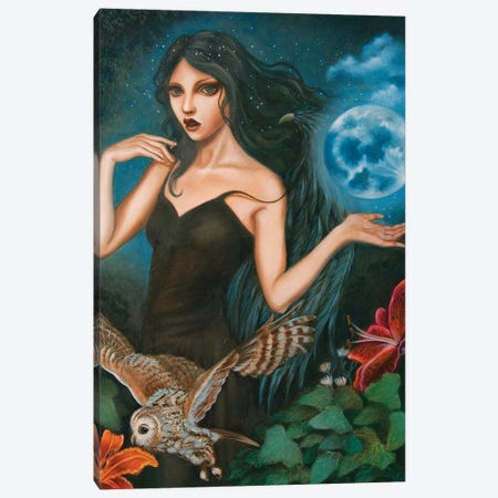Nyx, Goddess of the night Canvas Print #CSE14} by Carla Secco Canvas Print