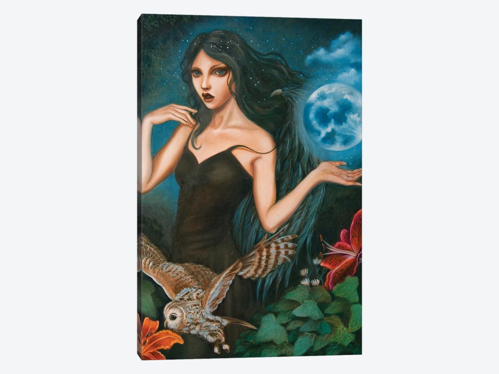 Nyx, Goddess of the night by Carla Secco 1-piece Canvas Art