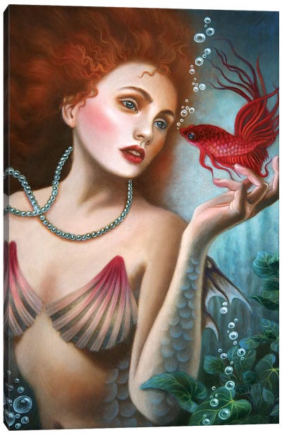 Deep Ocean Canvas Art Print - Mermaid Art
