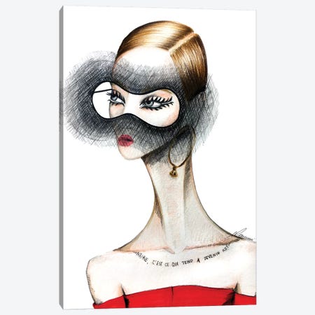 Dior Masquerade Canvas Print #CSI11} by Maria Camussi Canvas Wall Art