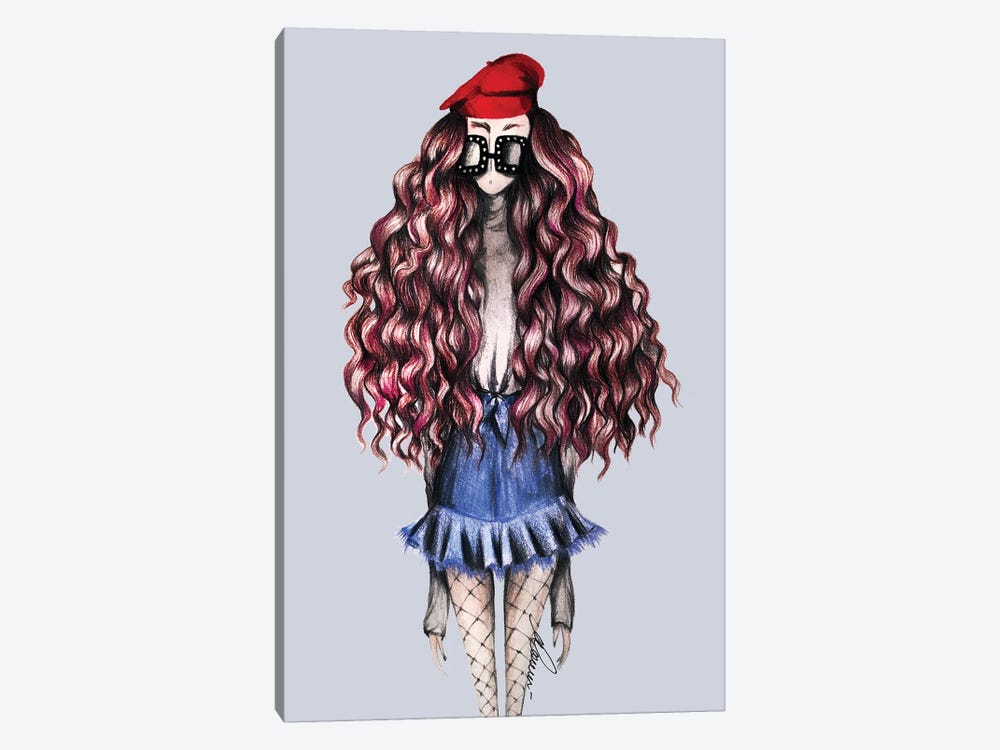 French Curls by Maria Camussi 1-piece Canvas Print