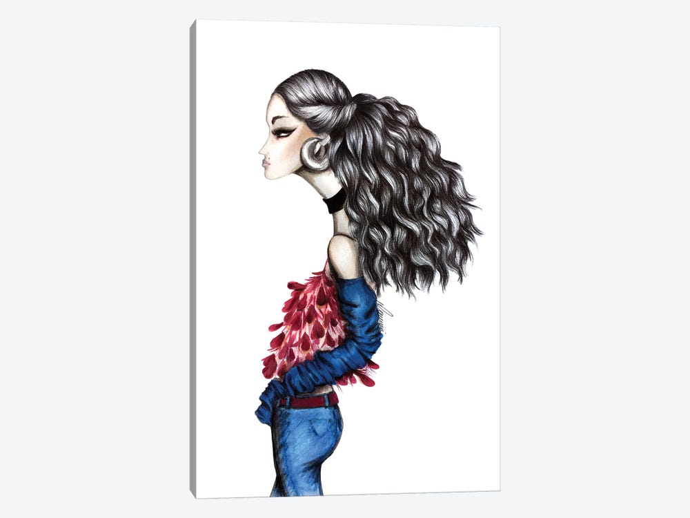 Big Hair Day by Maria Camussi 1-piece Canvas Print
