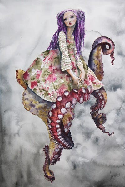 Octo Girl by Cris James art print