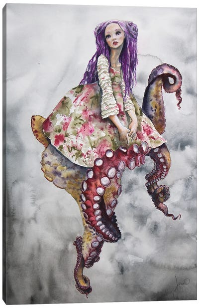 Octo Girl Canvas Art Print - Cris James