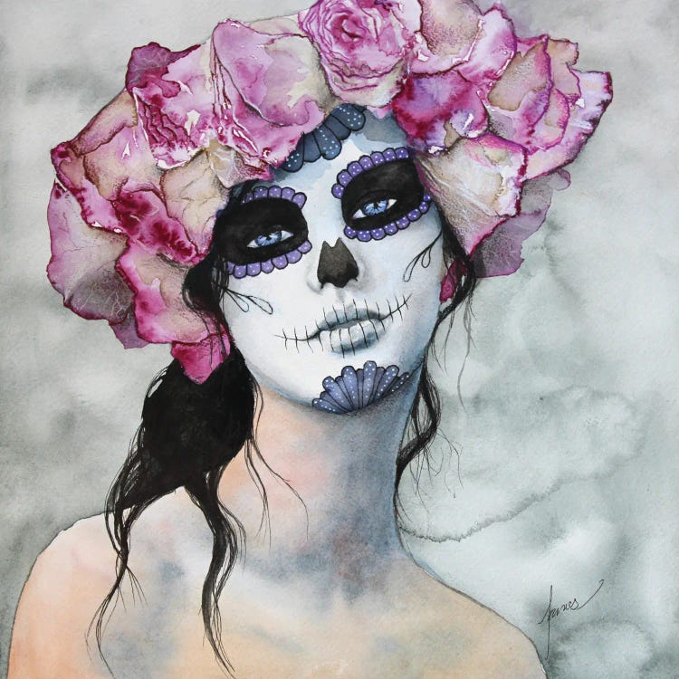 Sugar Skull Tina by Cris James wall art