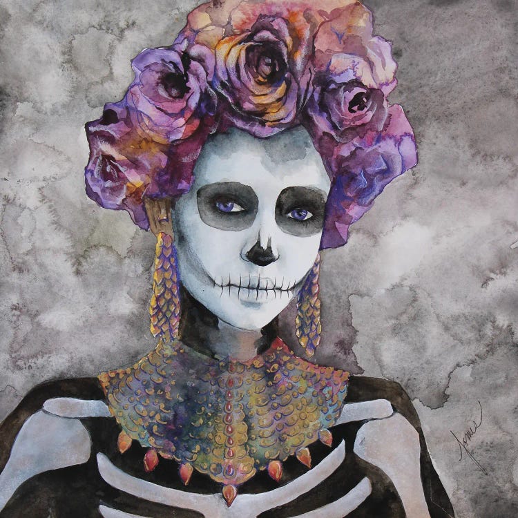Sugar Skull Cynthia by Cris James wall art
