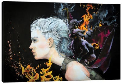 Mother Of Dragons Canvas Art Print - Cris James
