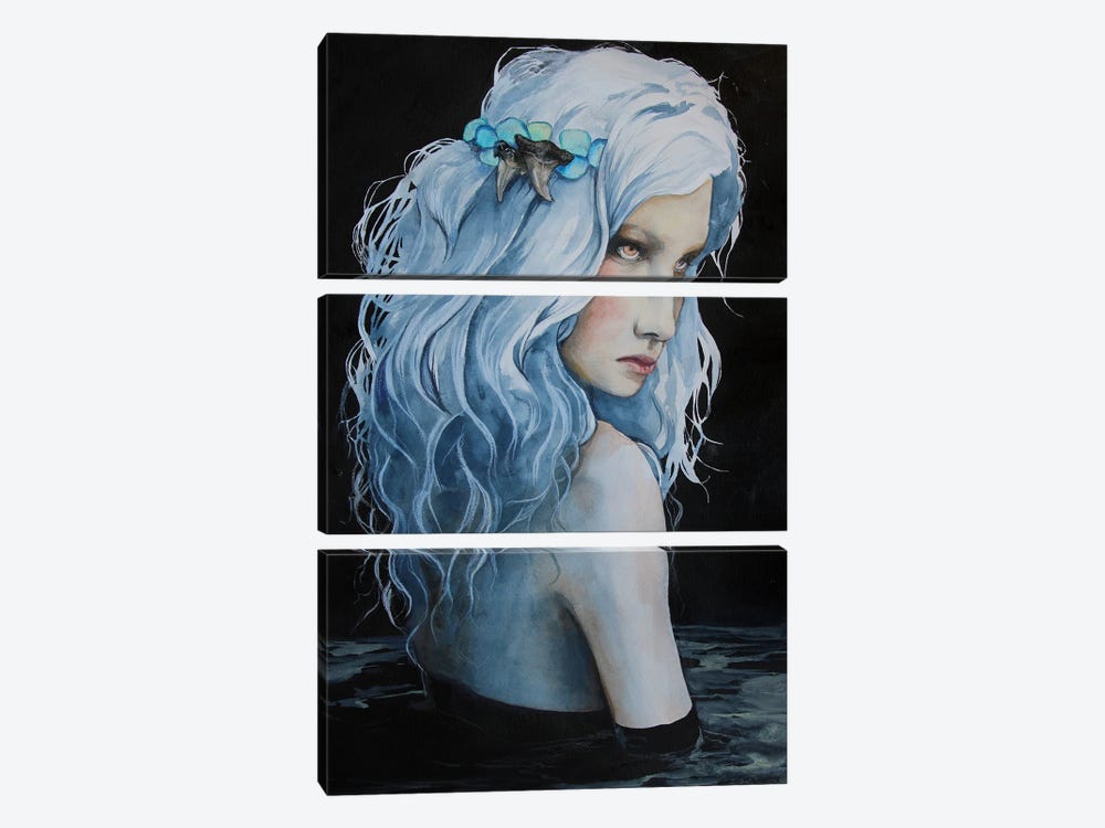 Dark Mermaid Rising by Cris James 3-piece Art Print