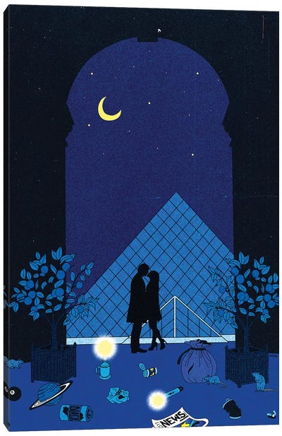 Midnight In Paris Canvas Art Print - For Your Better Half