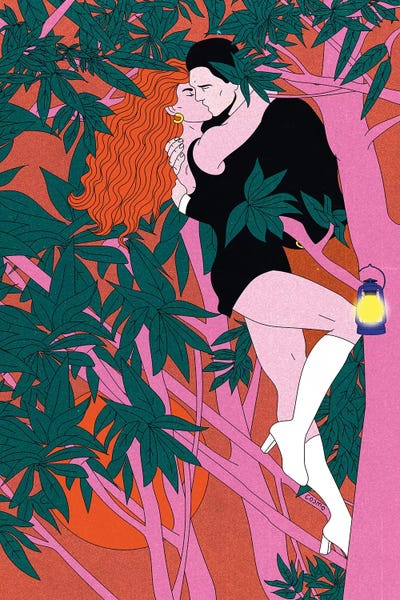 Romantic Bedroom (Couples): Tree Kiss by Cosmo