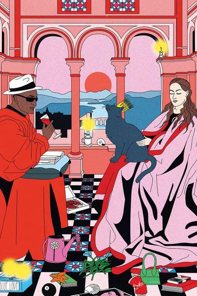 Van Cat by Cosmo canvas print