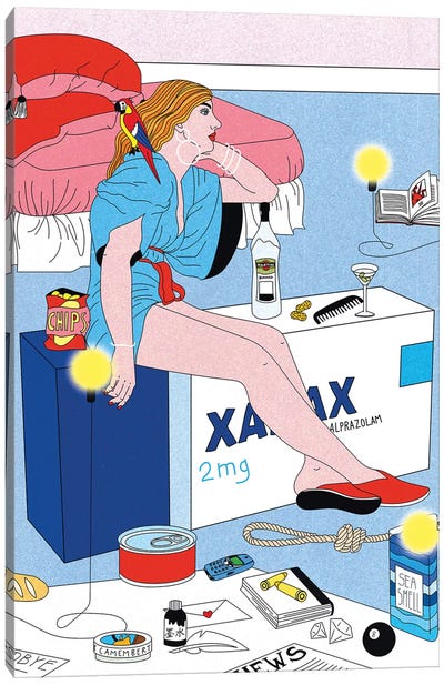 Xanax Canvas Art Print - Mental Health Awareness