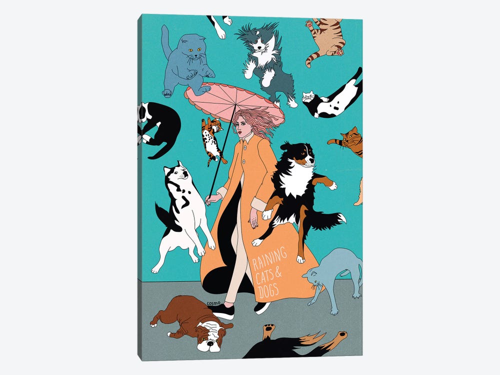 Cats & Dogs by Cosmo 1-piece Canvas Artwork