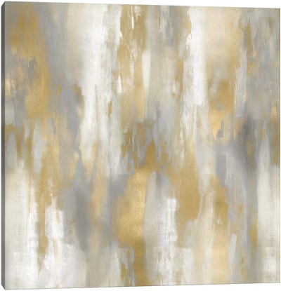 Apex Gold II Canvas Art Print - Calm & Sophisticated Living Room Art