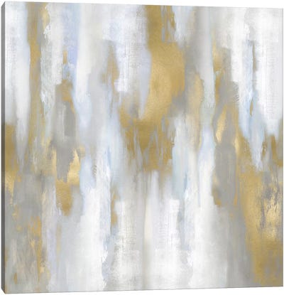 Apex Gold III Canvas Art Print - Calm & Sophisticated Living Room Art