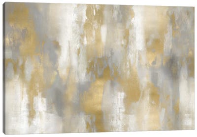 Golden Perspective I Canvas Art Print - Gold Abstract Art